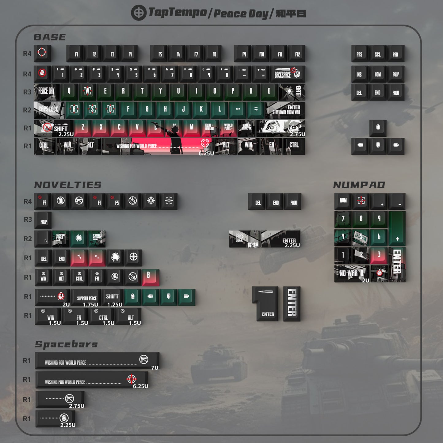 Peace Day Keycaps