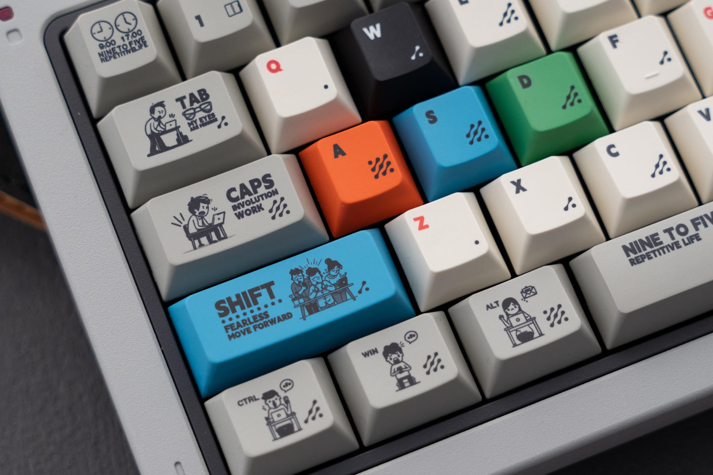 "Work Hard" Keycaps