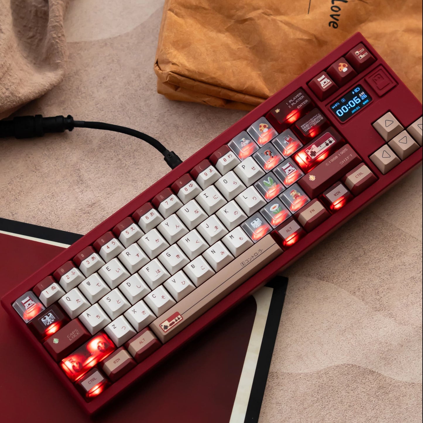 Retro Famicom Keycaps