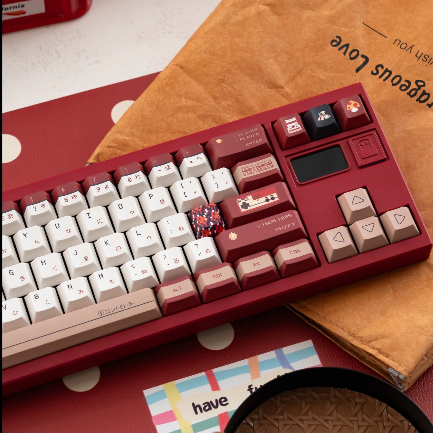 Retro Famicom Keycaps