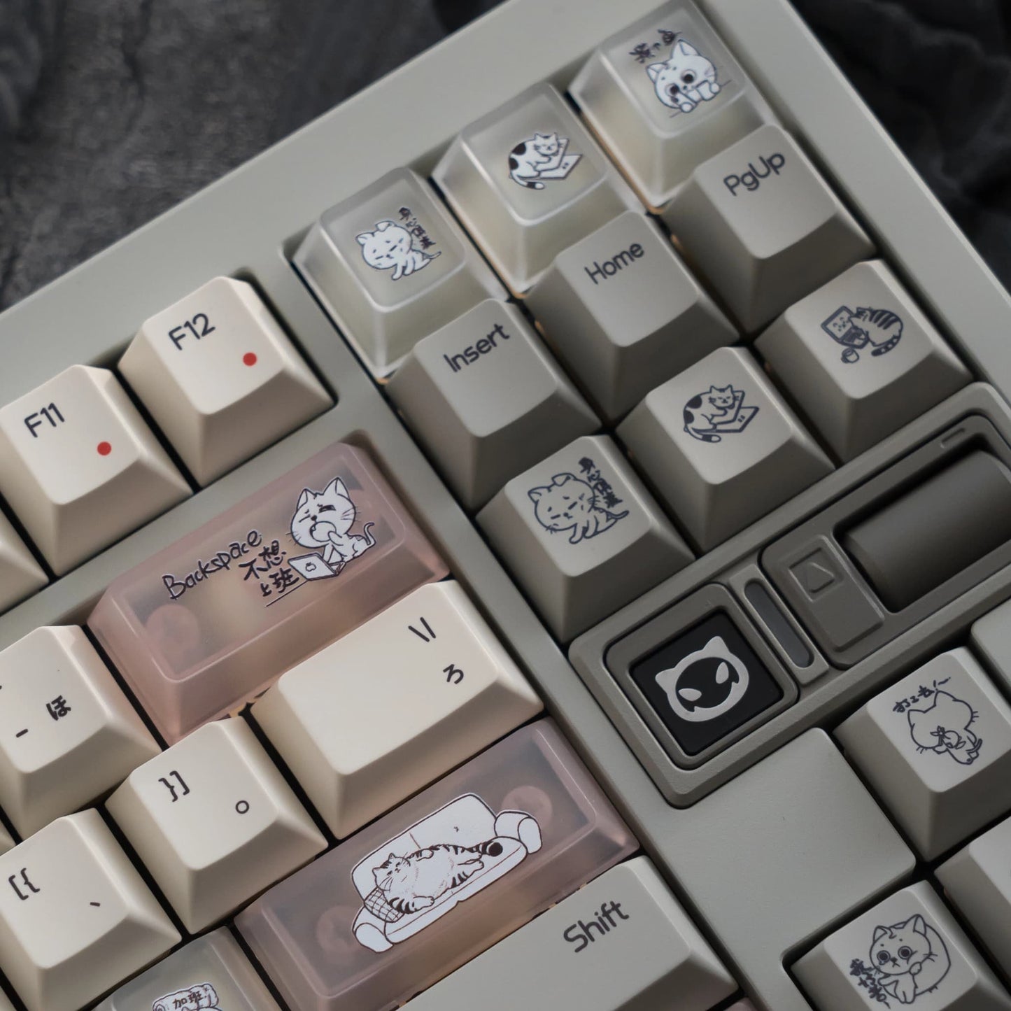Overtime Cat Keycaps