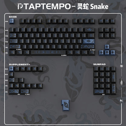 Taihe Amber Viper Metal Paint Keycaps