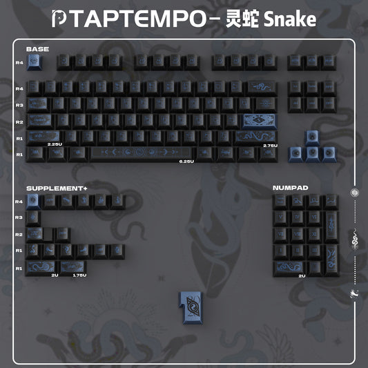 Taihe Amber Viper Metal Paint Keycaps