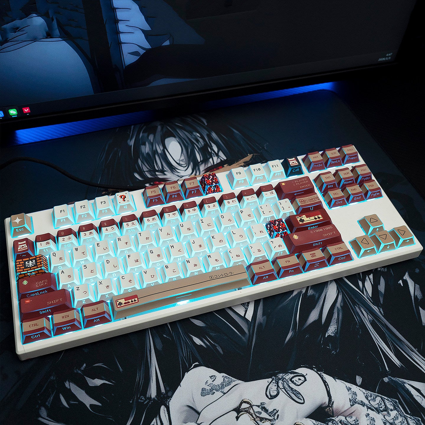 Famicom Design Keycaps Dye-sub Keycaps