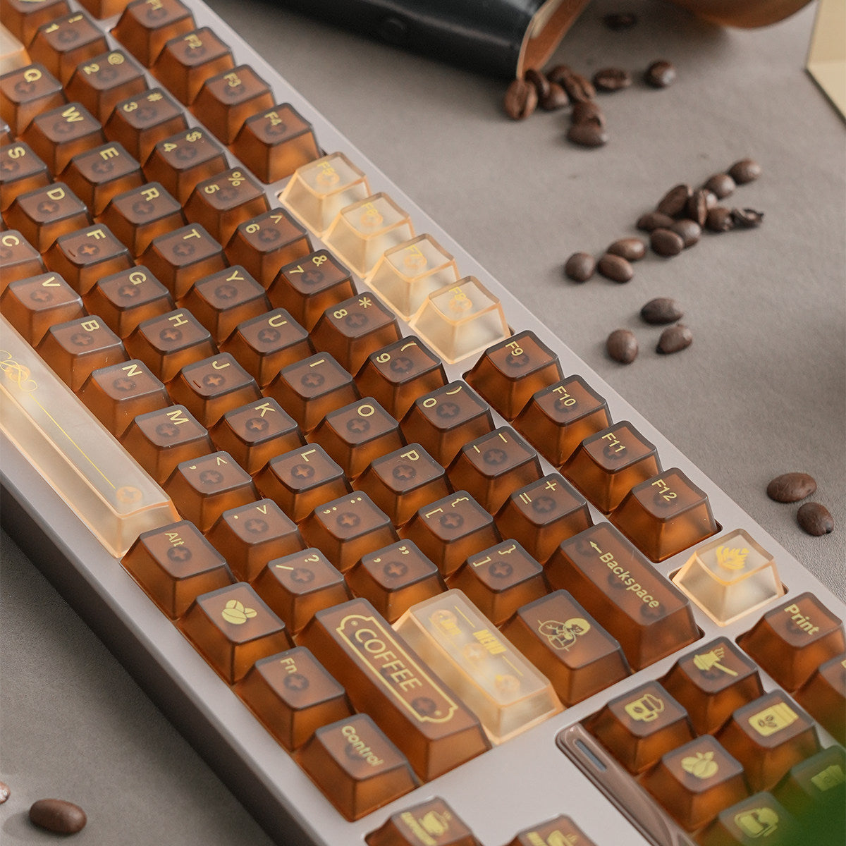 “Coffee House” PC Material keycaps