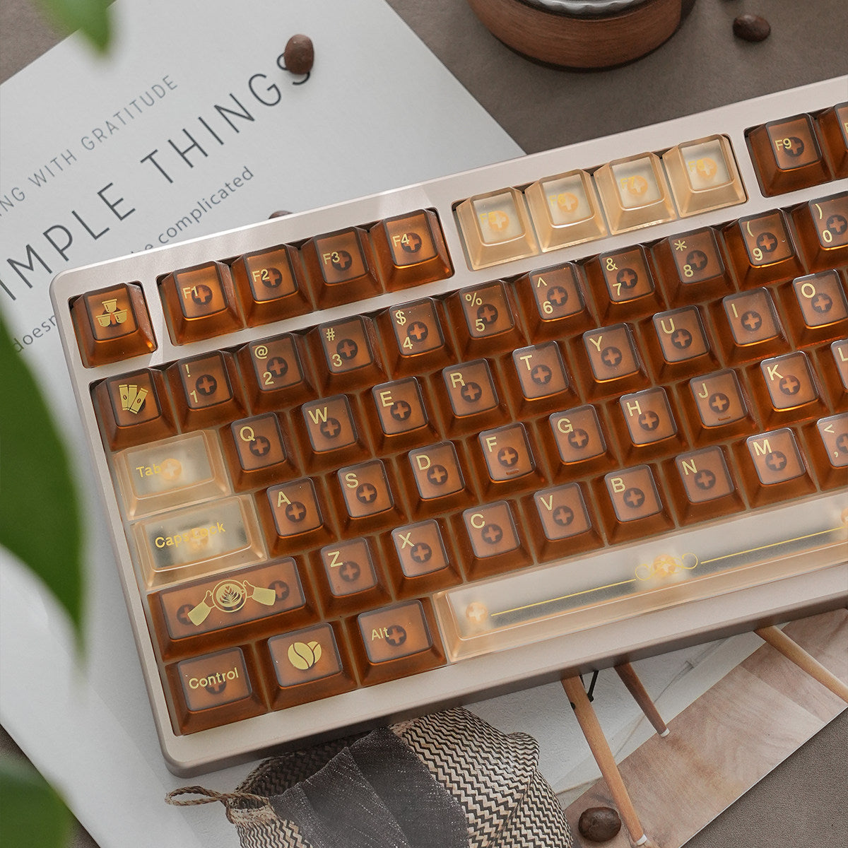“Coffee House” PC Material keycaps