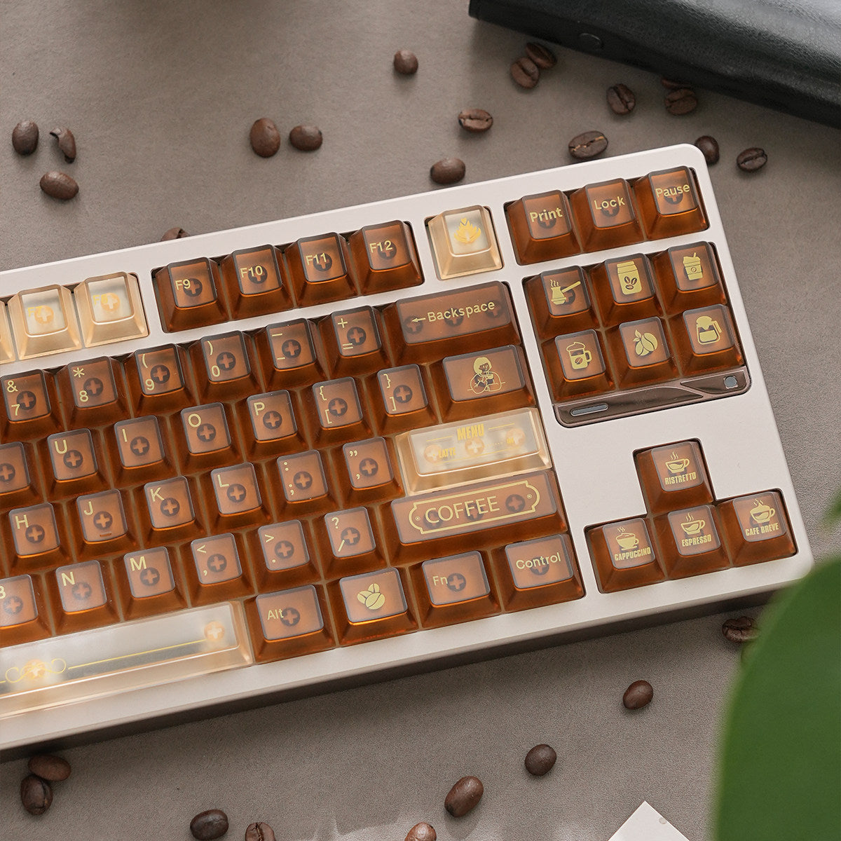 “Coffee House” PC Material keycaps
