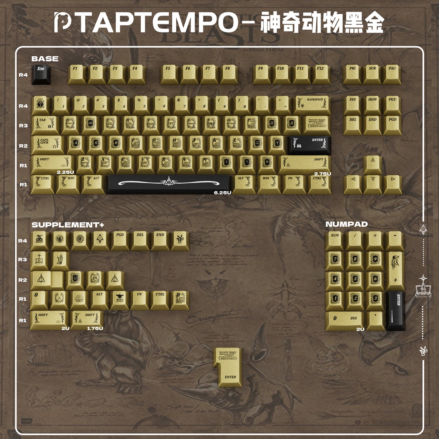 Fantastic Beasts Keycaps