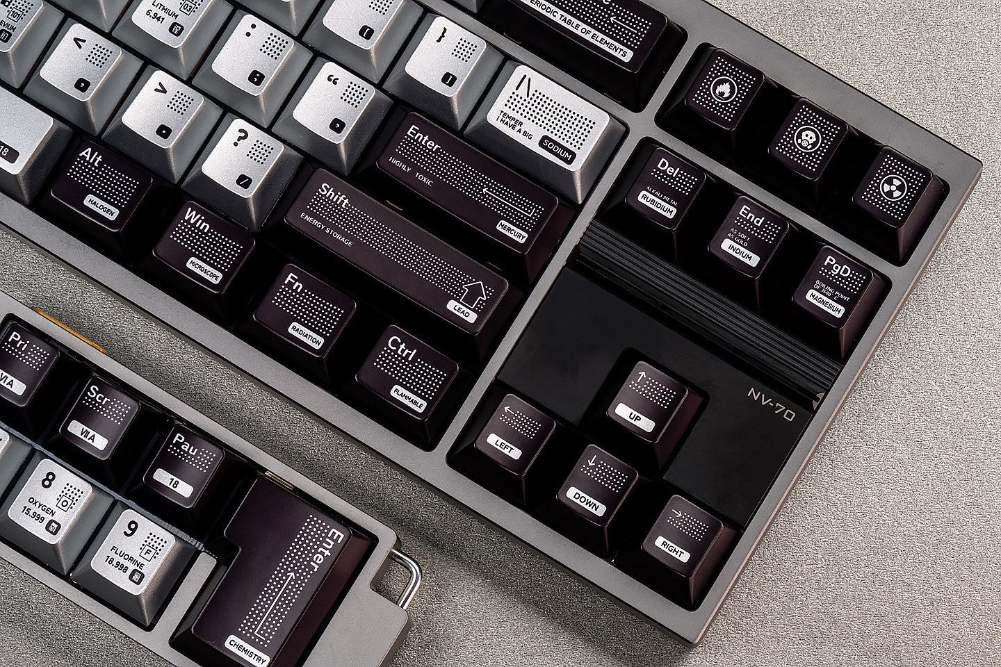Metallic paint texture catalyst mechanical keyboard keycaps