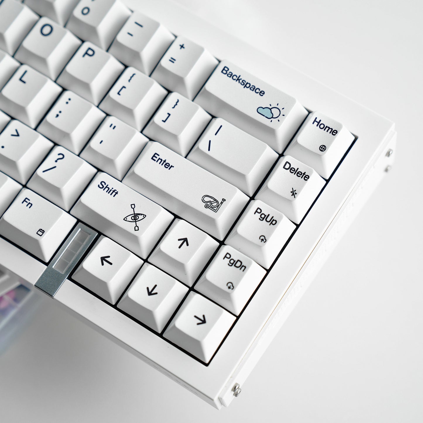 Black/White Holiday Glitter Paint Mechanical Keyboard Keycaps