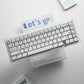 Black/White Holiday Glitter Paint Mechanical Keyboard Keycaps