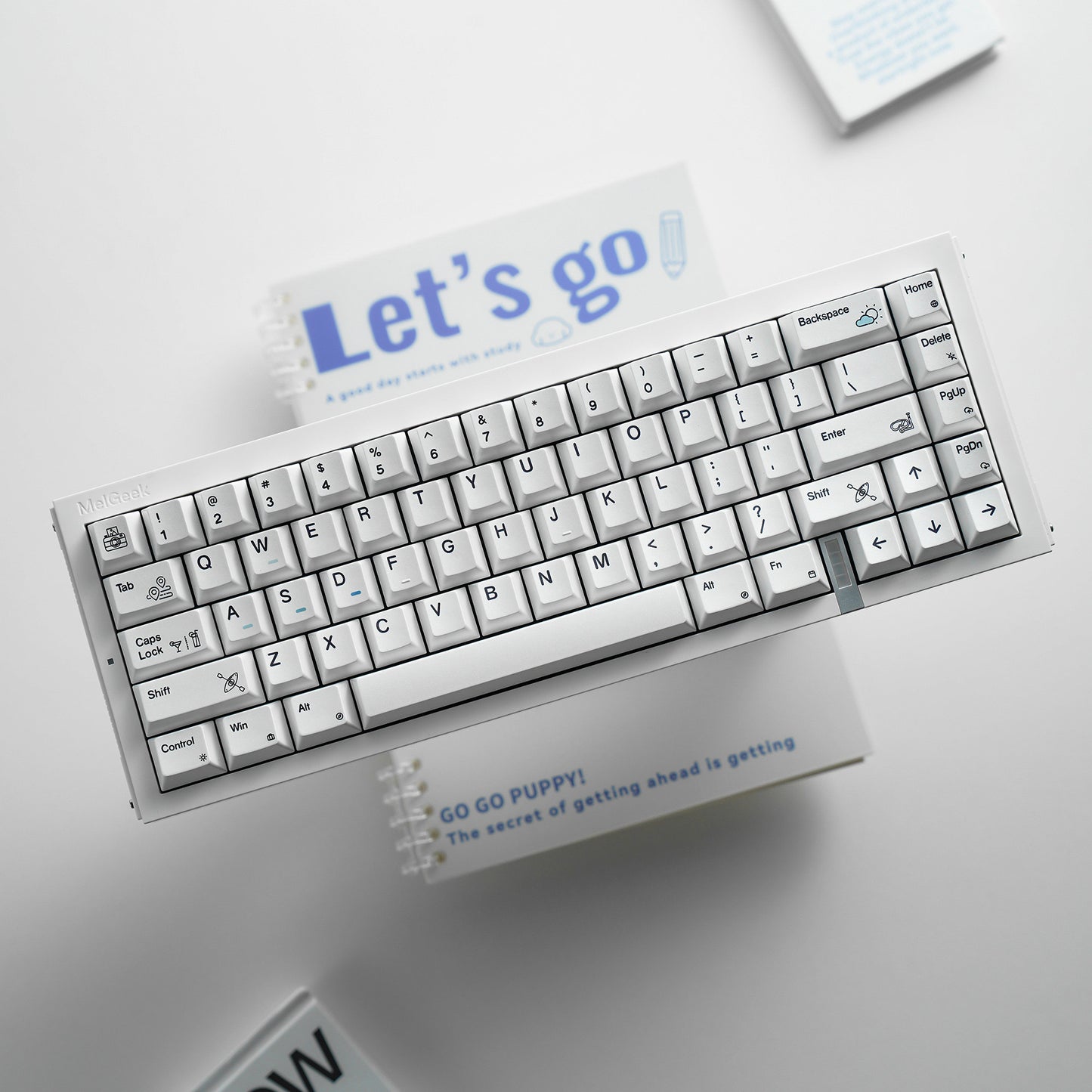 Black/White Holiday Glitter Paint Mechanical Keyboard Keycaps