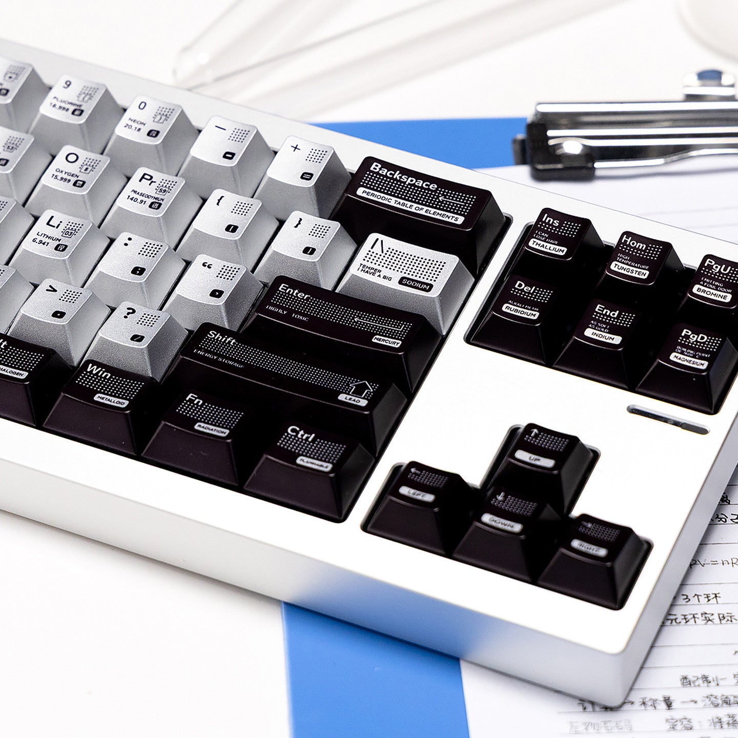 Metallic paint texture catalyst mechanical keyboard keycaps