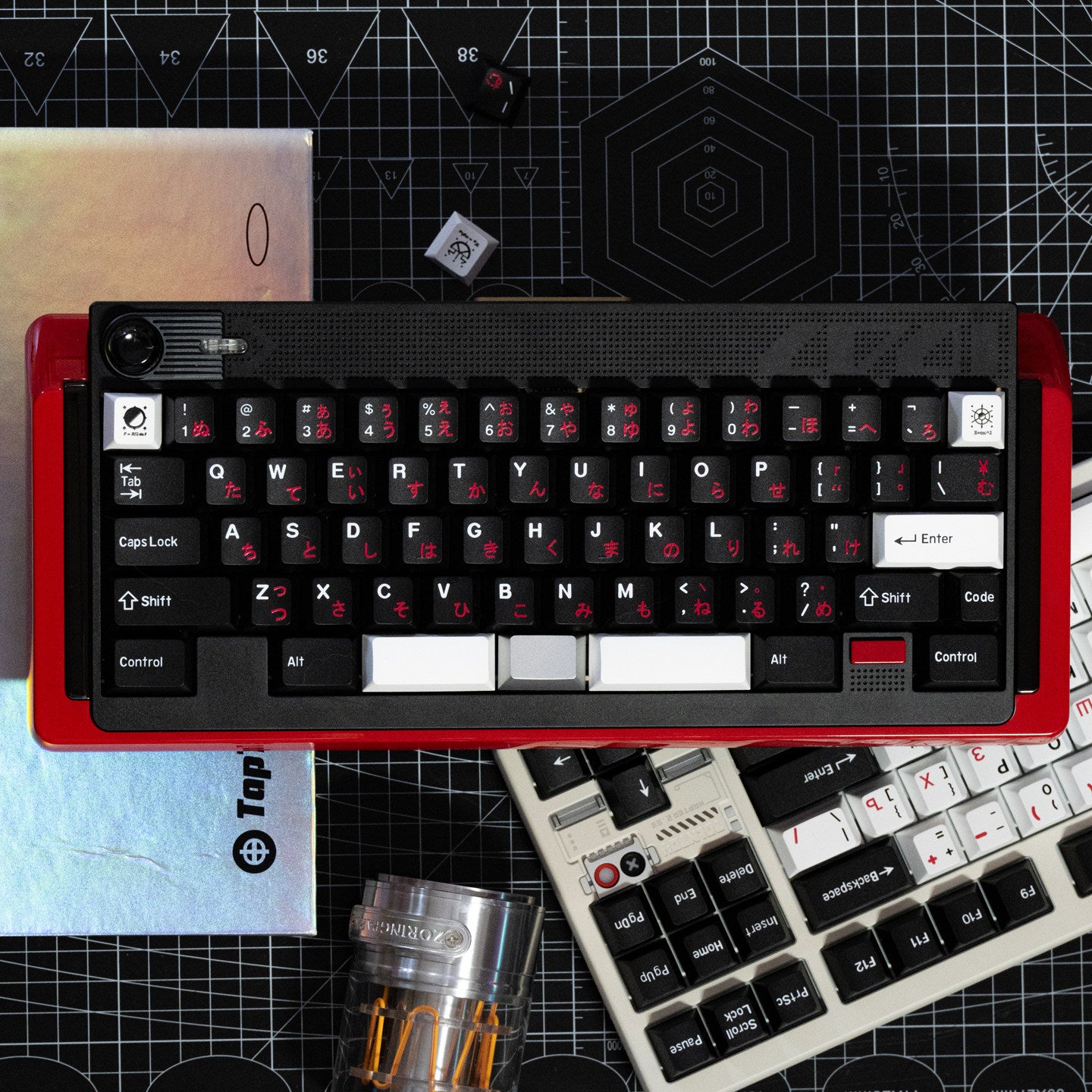 Tape WOB Japanese Black and White Mechanical Keyboard Keycaps