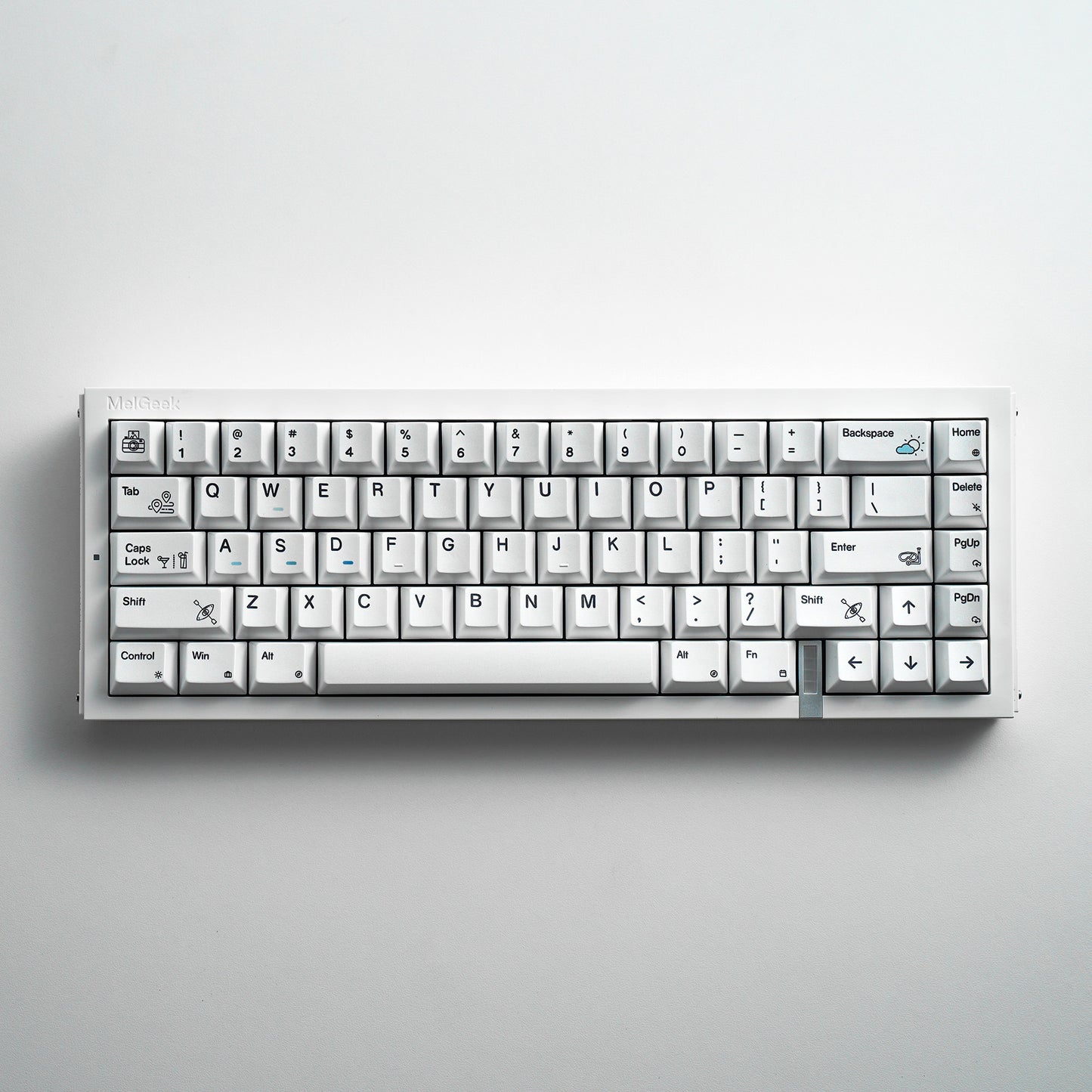 Black/White Holiday Glitter Paint Mechanical Keyboard Keycaps