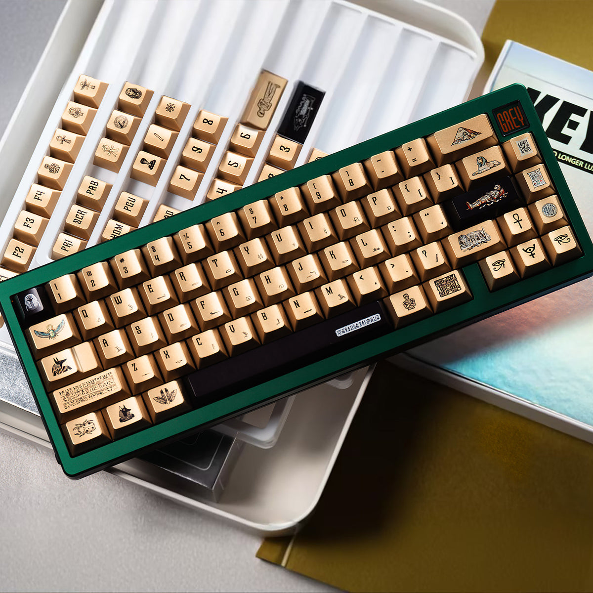 Egyptian Pharaoh Keycaps Metal spraying paint