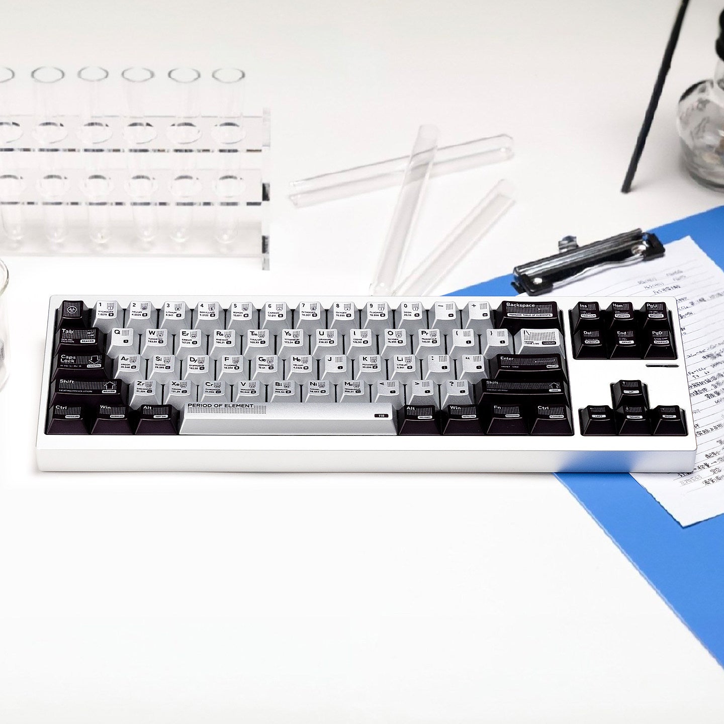 Metallic paint texture catalyst mechanical keyboard keycaps
