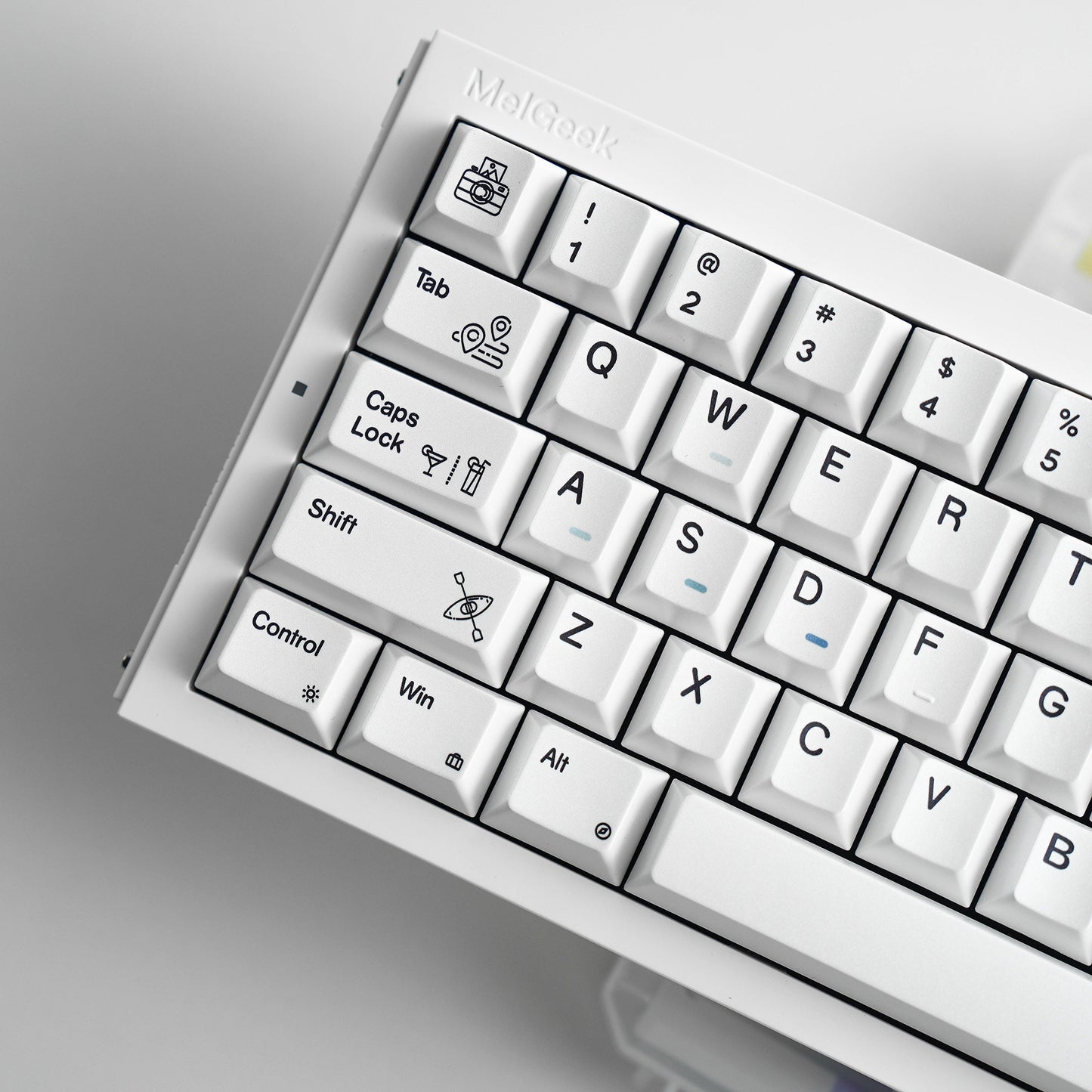 Black/White Holiday Glitter Paint Mechanical Keyboard Keycaps