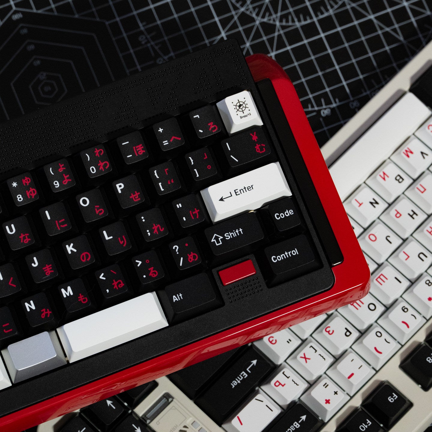 Tape WOB Japanese Black and White Mechanical Keyboard Keycaps