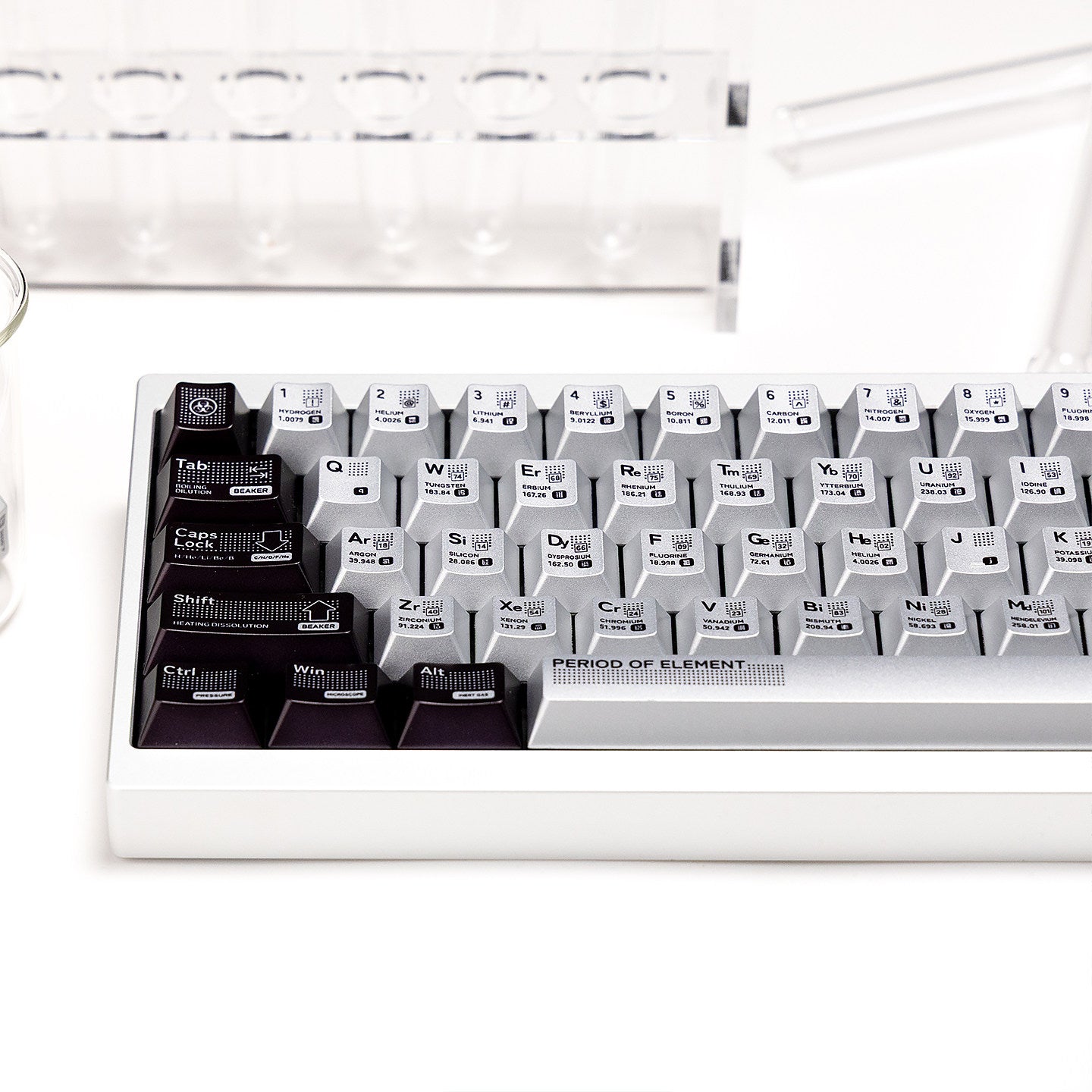 Metallic paint texture catalyst mechanical keyboard keycaps