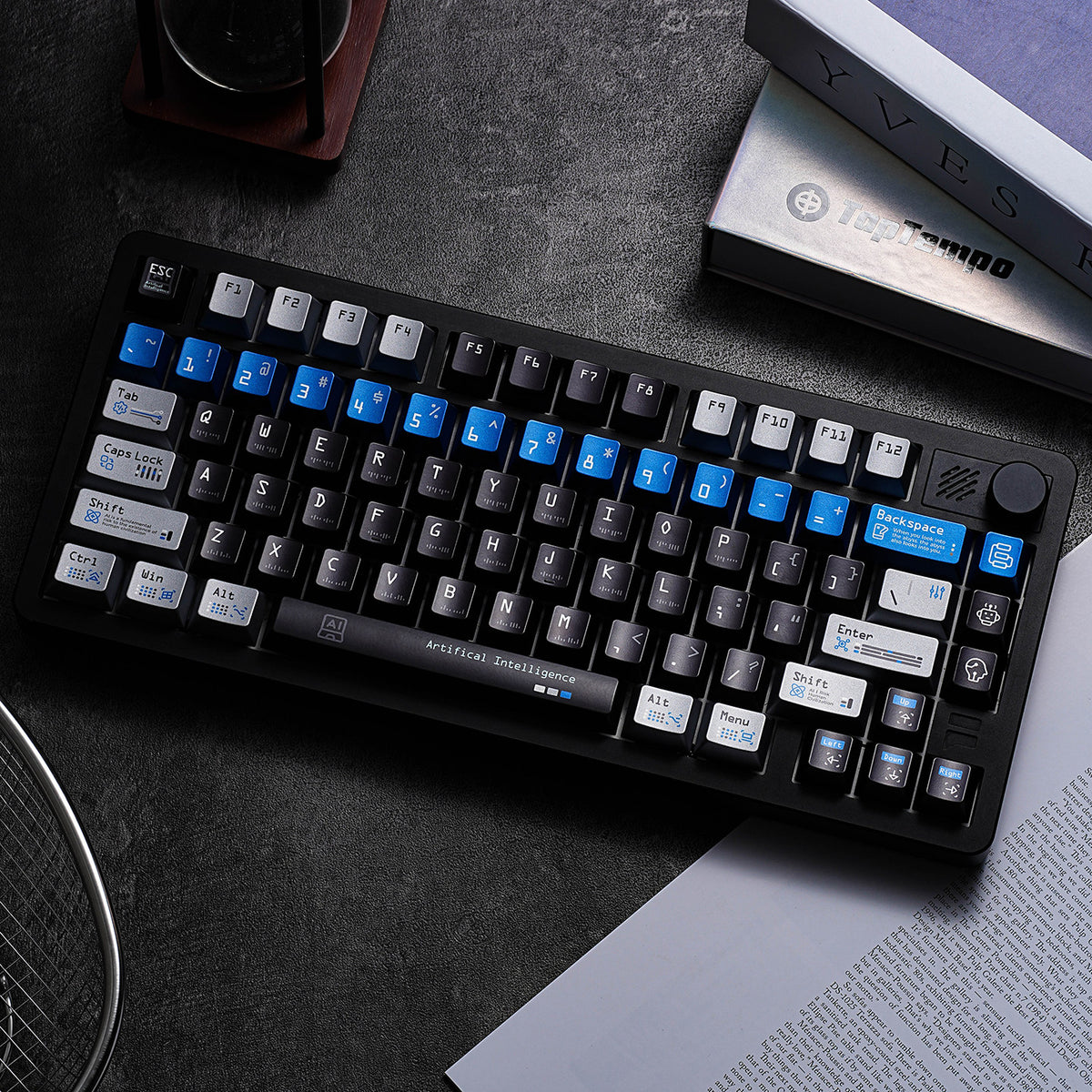 Artificial Intelligence Metallic Paint Keycaps