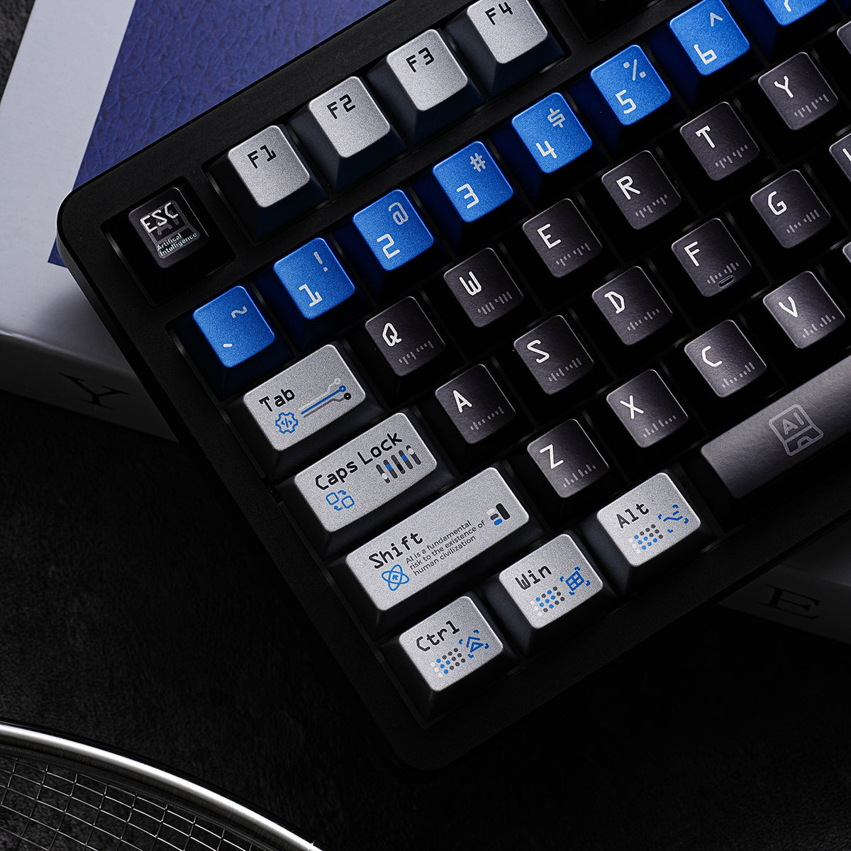 Artificial Intelligence Metallic Paint Keycaps