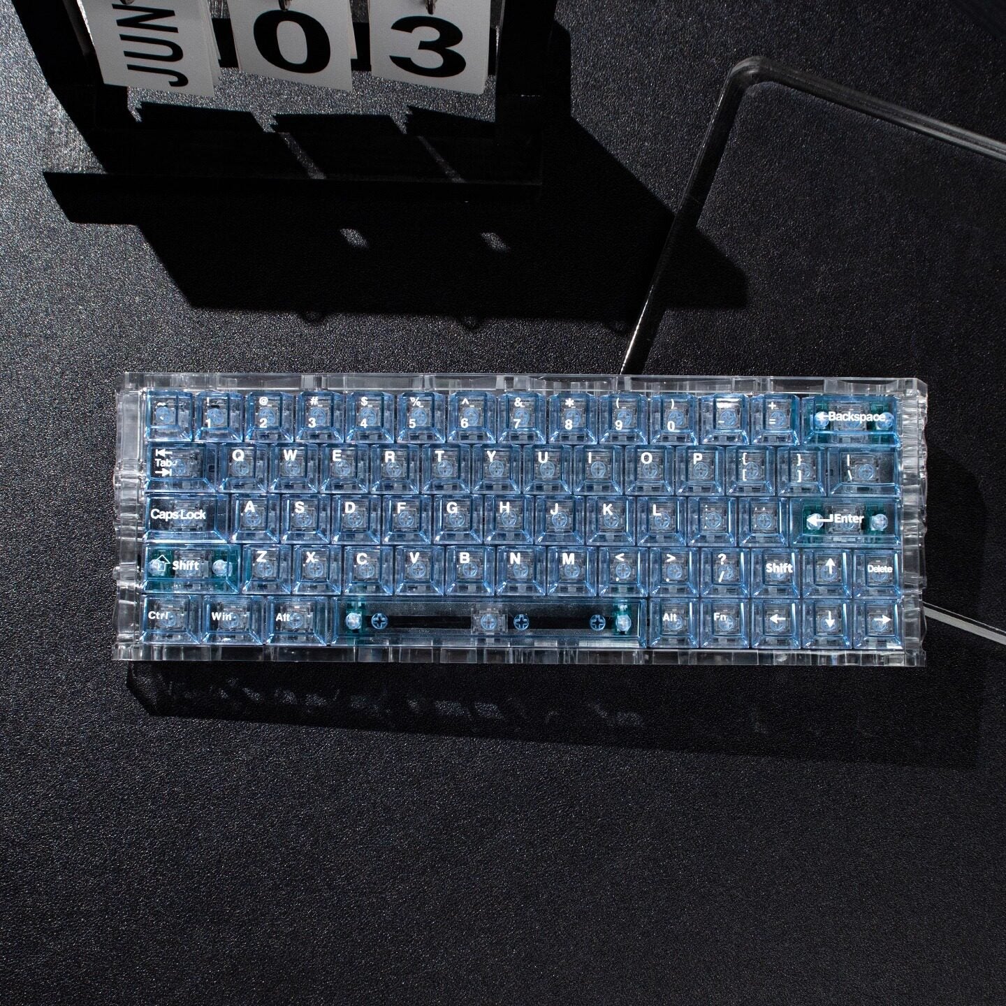 cherry-CZL - Blue transparent engraved R2