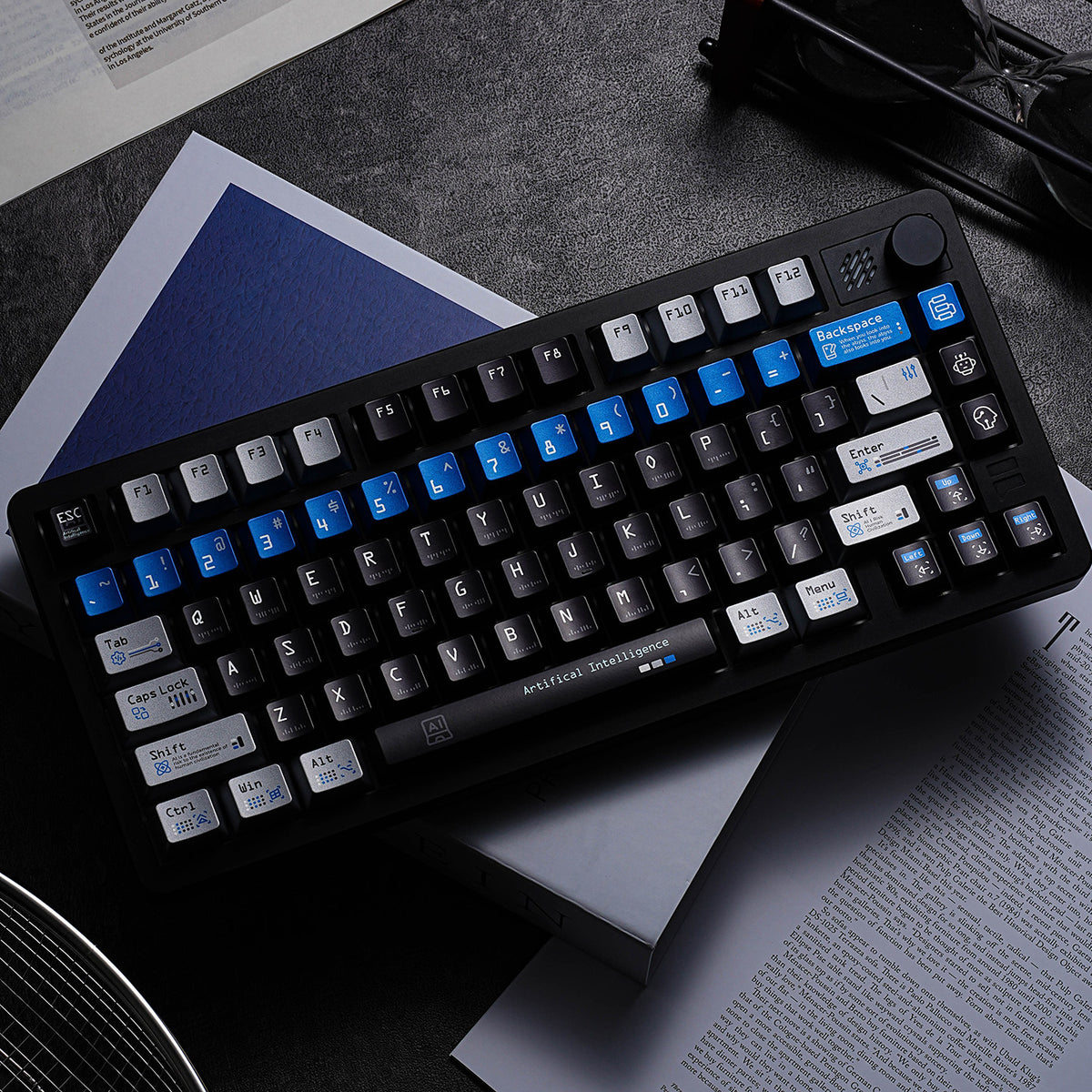 Artificial Intelligence Metallic Paint Keycaps