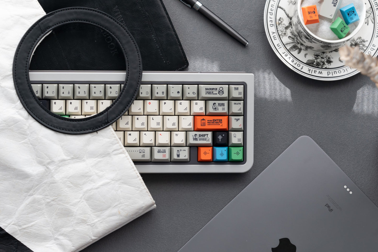 "Work Hard" Keycaps