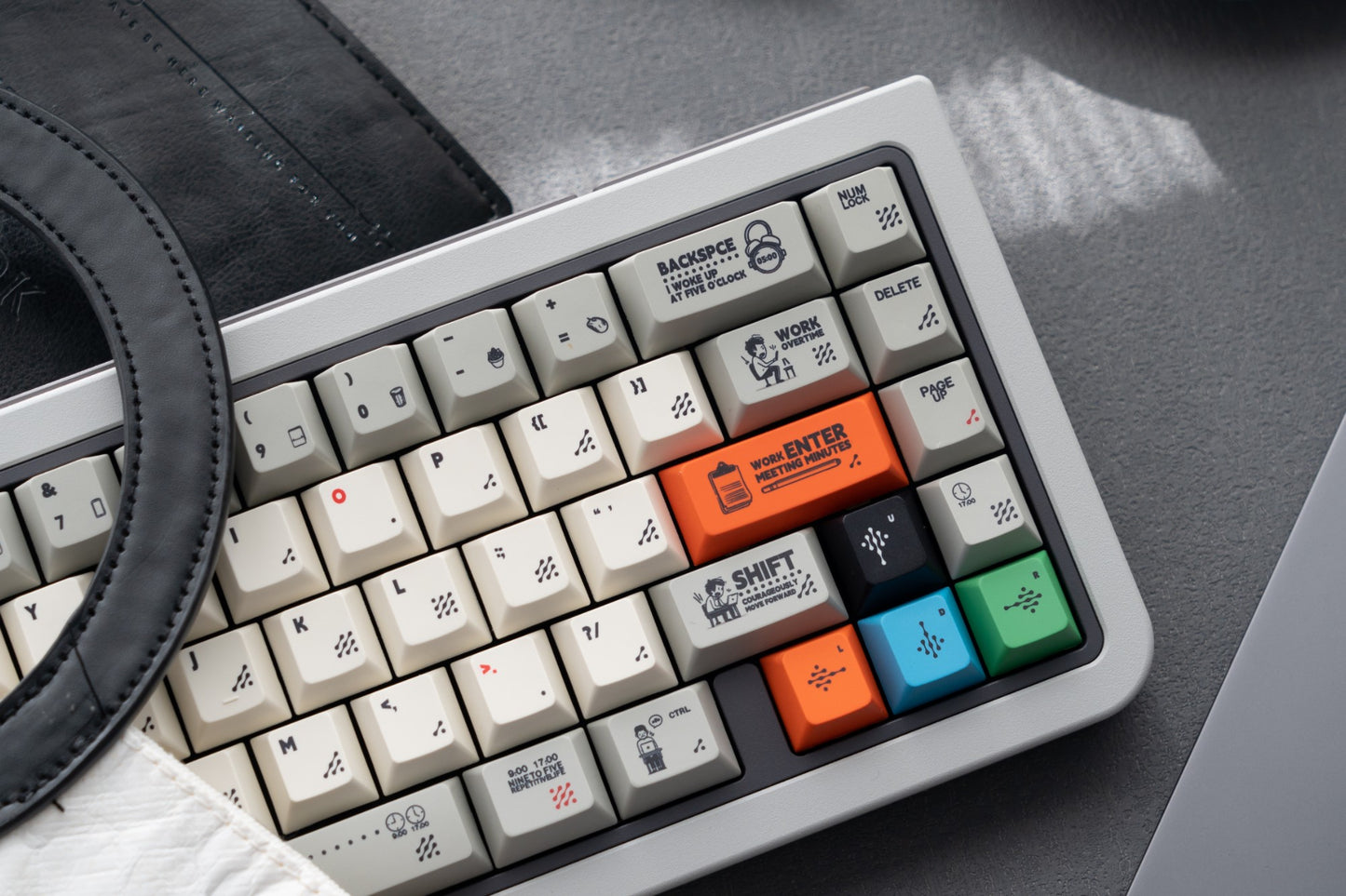 "Work Hard" Keycaps