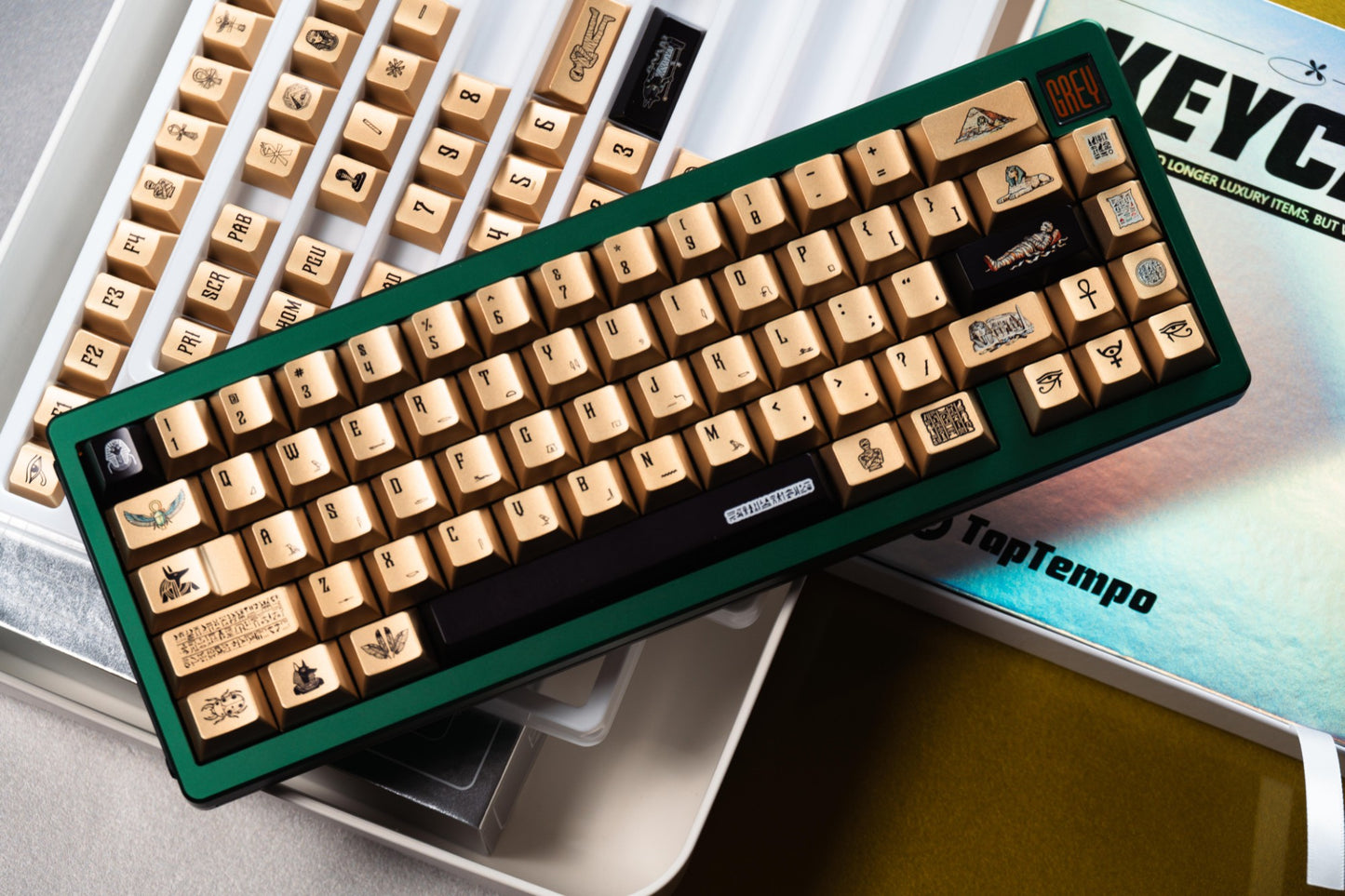Egyptian Pharaoh Keycaps Metal spraying paint