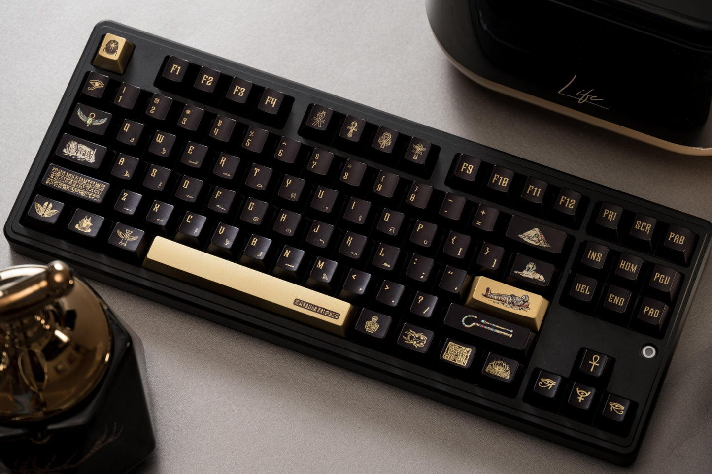 Egyptian Pharaoh Keycaps Metal spraying paint